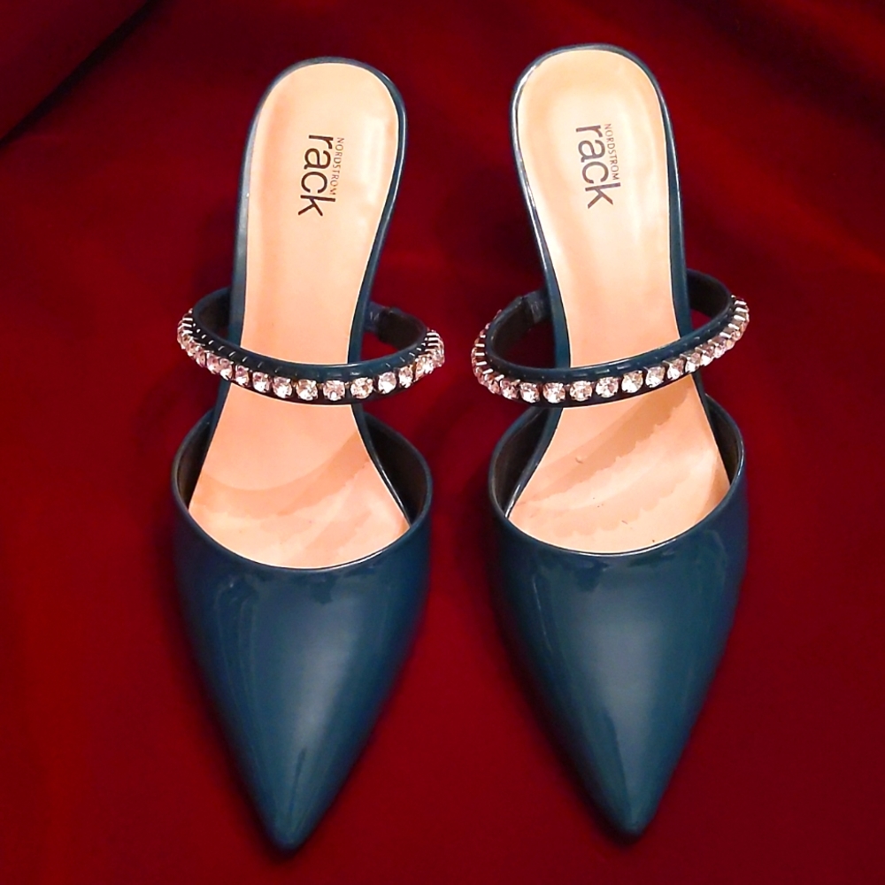 Nordstrom Rack slide heels  RKNATALIA rhinestones